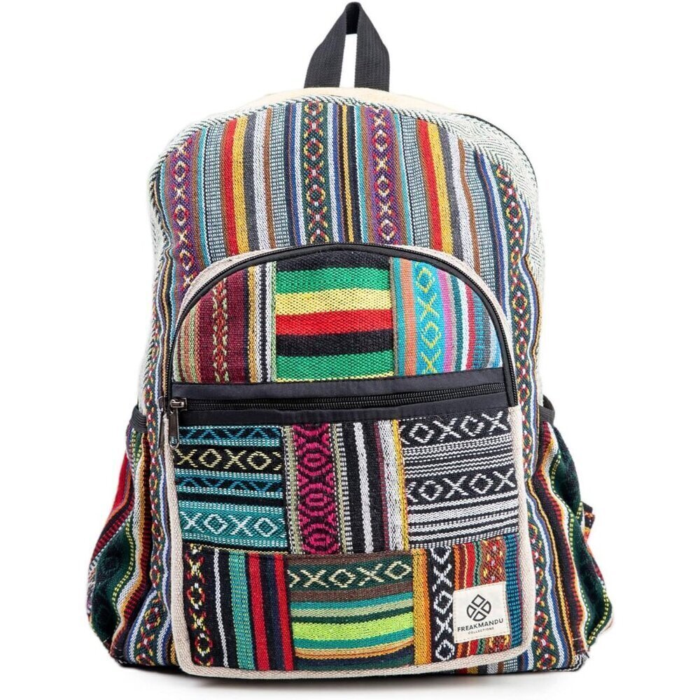 🆕 Freakmandu Collection Multi 8 Functional Pocket Bag Unisex Rustic Backpack - Picture 4 of 5